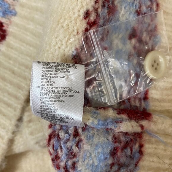 RD STYLE Elfa Fair Isle Wool Cardigan Sweater XL - Picture 15 of 15